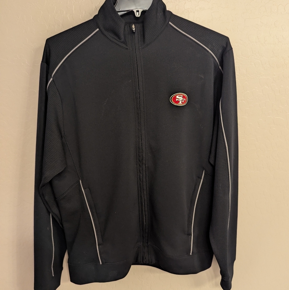 San Francisco 49ers Cutter And Buck Zip-Up Jacket Size Mens Large